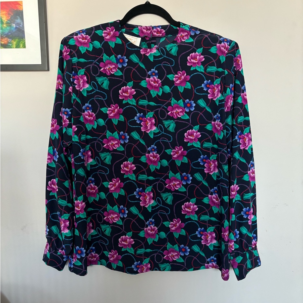 Vintage Country sophisticated by Pendleton floral blouse